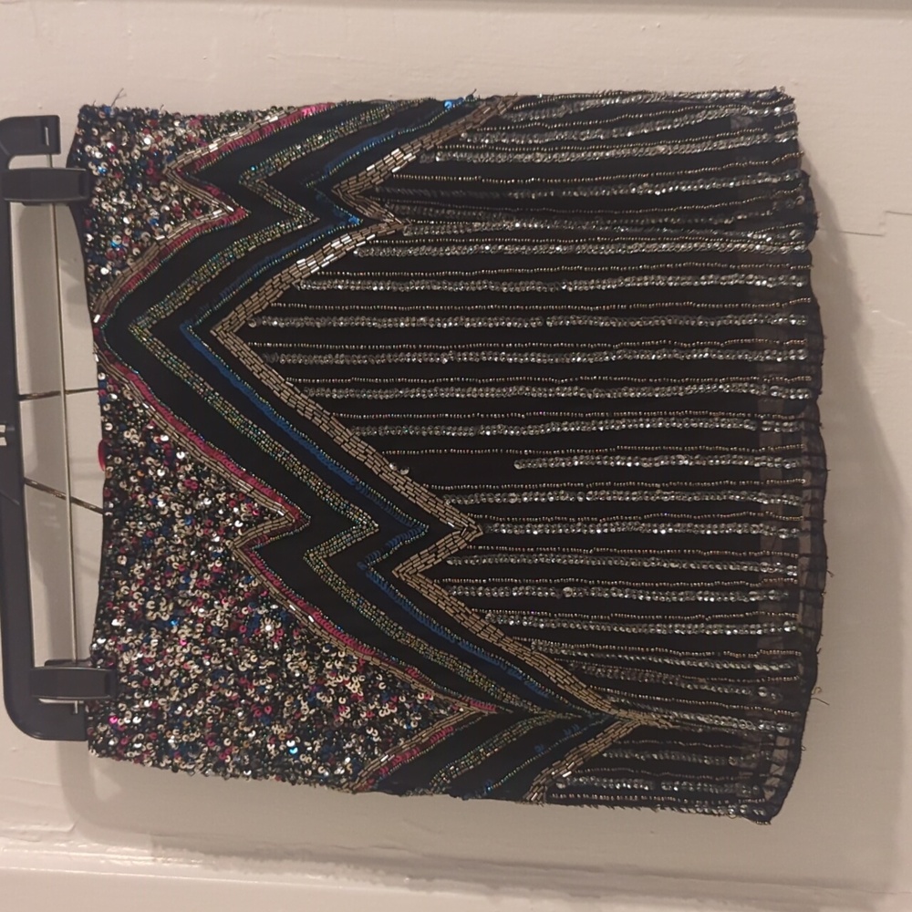 Parker Colorful Sequin Cocktail Mini Skirt-6 Glam